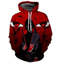 Load image into Gallery viewer, 2019 Naruto Anime Hoodies 3D Men Women Sasuke Autumn Harajuku Kakashi 3D Cartoon Print Sweatwear Men's Hoodies Sweatshirt Coats
