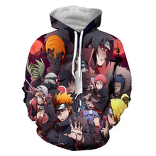 Load image into Gallery viewer, 2019 Naruto Anime Hoodies 3D Men Women Sasuke Autumn Harajuku Kakashi 3D Cartoon Print Sweatwear Men's Hoodies Sweatshirt Coats