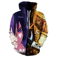 Load image into Gallery viewer, 2019 Naruto Anime Hoodies 3D Men Women Sasuke Autumn Harajuku Kakashi 3D Cartoon Print Sweatwear Men's Hoodies Sweatshirt Coats