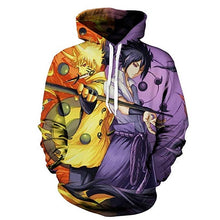 Load image into Gallery viewer, 2019 Naruto Anime Hoodies 3D Men Women Sasuke Autumn Harajuku Kakashi 3D Cartoon Print Sweatwear Men's Hoodies Sweatshirt Coats