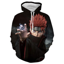 Load image into Gallery viewer, 2019 Naruto Anime Hoodies 3D Men Women Sasuke Autumn Harajuku Kakashi 3D Cartoon Print Sweatwear Men's Hoodies Sweatshirt Coats