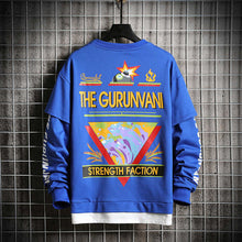 Load image into Gallery viewer, SingleRoad Crewneck Sweatshirt Men 2019 Oversized Hip Hop Japanese Streetwear Casual Men's Hoodies Sweatshirts Male Green Hoodie