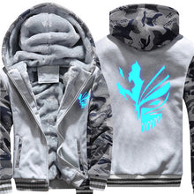 Load image into Gallery viewer, New Super Warm Coats Anime BLEACH Luminous Glowing Men's Hoodies Sweatshirts Thicken Fleece Camouflage Jackets Zipper Hooded
