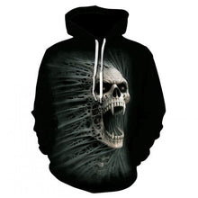 Load image into Gallery viewer, 2019 Hot new skull men's Hoodie Sweatshirt 3D printing funny hip hop hoodie Gothic Skull Hoodie autumn jacket men's sportswear