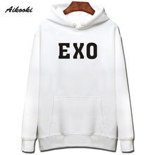 Load image into Gallery viewer, Fashion EXO Hoodies men/women Black Cotton Aikooki EXO men's Hoodies Sweatshirt Harajuku Hip Hop EXO Hoodie men push size Clothe
