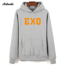 Load image into Gallery viewer, Fashion EXO Hoodies men/women Black Cotton Aikooki EXO men's Hoodies Sweatshirt Harajuku Hip Hop EXO Hoodie men push size Clothe