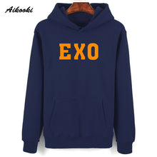 Load image into Gallery viewer, Fashion EXO Hoodies men/women Black Cotton Aikooki EXO men's Hoodies Sweatshirt Harajuku Hip Hop EXO Hoodie men push size Clothe