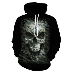 Men's hoodie sweatshirts with men and women kissing skulls, and 3d-printed fun hoodies and novelty streetwear hoodies for fall