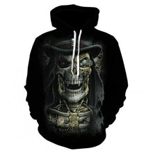 Load image into Gallery viewer, Men&#39;s hoodie sweatshirts with men and women kissing skulls, and 3d-printed fun hoodies and novelty streetwear hoodies for fall
