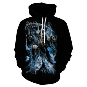 Men's hoodie sweatshirts with men and women kissing skulls, and 3d-printed fun hoodies and novelty streetwear hoodies for fall