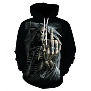 Men's hoodie sweatshirts with men and women kissing skulls, and 3d-printed fun hoodies and novelty streetwear hoodies for fall