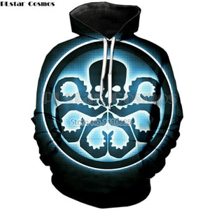 PLstar Cosmos Marvel HYDRA Men's Hoodies Sweatshirts 3D Printed Funny Hip HOP Hoodies Novelty Streetwear Hooded Autumn Jackets