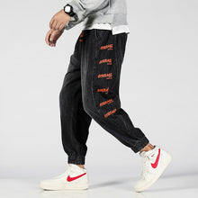 Load image into Gallery viewer, Streetwear Men Jeans Pants Spring Autumn Hip Hop Letter Printing Ankle-length Denim Trousers Men Harem Joggers Men&#39;s Jeans
