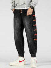 Load image into Gallery viewer, Streetwear Men Jeans Pants Spring Autumn Hip Hop Letter Printing Ankle-length Denim Trousers Men Harem Joggers Men&#39;s Jeans
