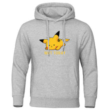 Load image into Gallery viewer, Cute Lazy Pikachu Men Hoodies Pokemon Gaming Printed Mens Hoodie Sweatshirt Fleece Streetwear NOT TODAY Print men&#39;s clothing
