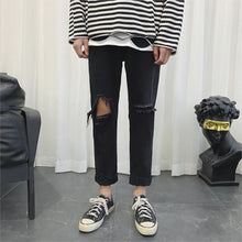 Load image into Gallery viewer, Privathinker Hip Hop Slim Fashion Men&#39;s Jeans 2020 Spring Black Solid Pants Man Casual Hip Hop Vintage Denim Pants 3XL Spring
