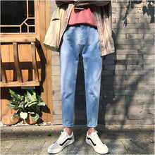 Load image into Gallery viewer, 2020 Ins Korean Bag Jogging Street Sports Mens Jeans For Hombre Men&#39;s Blue Nine Pants Casual Cotton Soft Large Size Jeans Men
