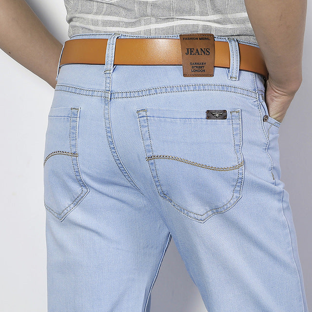 Xuansheng straight men's jeans 2020 cotton soft stretch comfortable straight brand classic long pants fashion streetwear jeans