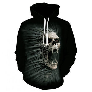 2019 Hot new skull men's Hoodie Sweatshirt 3D printing funny hip hop hoodie Gothic Skull Hoodie autumn jacket men's sportswear