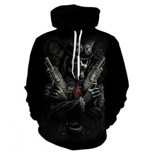 2019 Hot new skull men's Hoodie Sweatshirt 3D printing funny hip hop hoodie Gothic Skull Hoodie autumn jacket men's sportswear