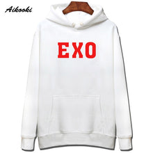 Load image into Gallery viewer, Fashion EXO Hoodies men/women Black Cotton Aikooki EXO men&#39;s Hoodies Sweatshirt Harajuku Hip Hop EXO Hoodie men push size Clothe
