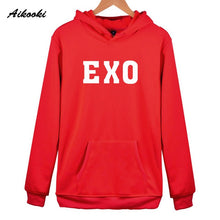 Load image into Gallery viewer, Fashion EXO Hoodies men/women Black Cotton Aikooki EXO men&#39;s Hoodies Sweatshirt Harajuku Hip Hop EXO Hoodie men push size Clothe
