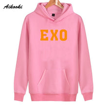 Load image into Gallery viewer, Fashion EXO Hoodies men/women Black Cotton Aikooki EXO men&#39;s Hoodies Sweatshirt Harajuku Hip Hop EXO Hoodie men push size Clothe
