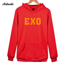 Load image into Gallery viewer, Fashion EXO Hoodies men/women Black Cotton Aikooki EXO men&#39;s Hoodies Sweatshirt Harajuku Hip Hop EXO Hoodie men push size Clothe
