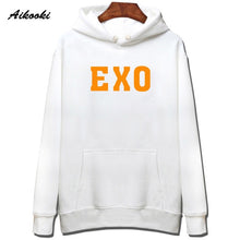 Load image into Gallery viewer, Fashion EXO Hoodies men/women Black Cotton Aikooki EXO men&#39;s Hoodies Sweatshirt Harajuku Hip Hop EXO Hoodie men push size Clothe
