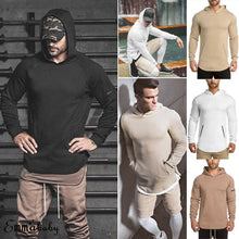 Load image into Gallery viewer, Men&#39;s Hoodie Sweatshirt Gym Slim Fit Hooded Zip Up Pullover Pure Color Jumper Fashion Trend Outwear Tops Sudaderas Para Hombre
