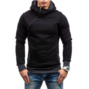 MRMT 2020 Brand Autumn Men's Hoodies Sweatshirts New Slim and Thick Pullover for Male Diagonal Zipper Hoodie Sweatshirt