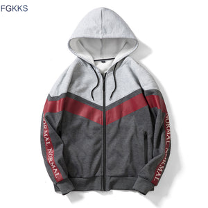 FGKKS Men's Hoodies Sweatshirts Fashion 2019 Men zipper Hoodies Casual Sweatshirts Cotton Male Hoodies EU Size